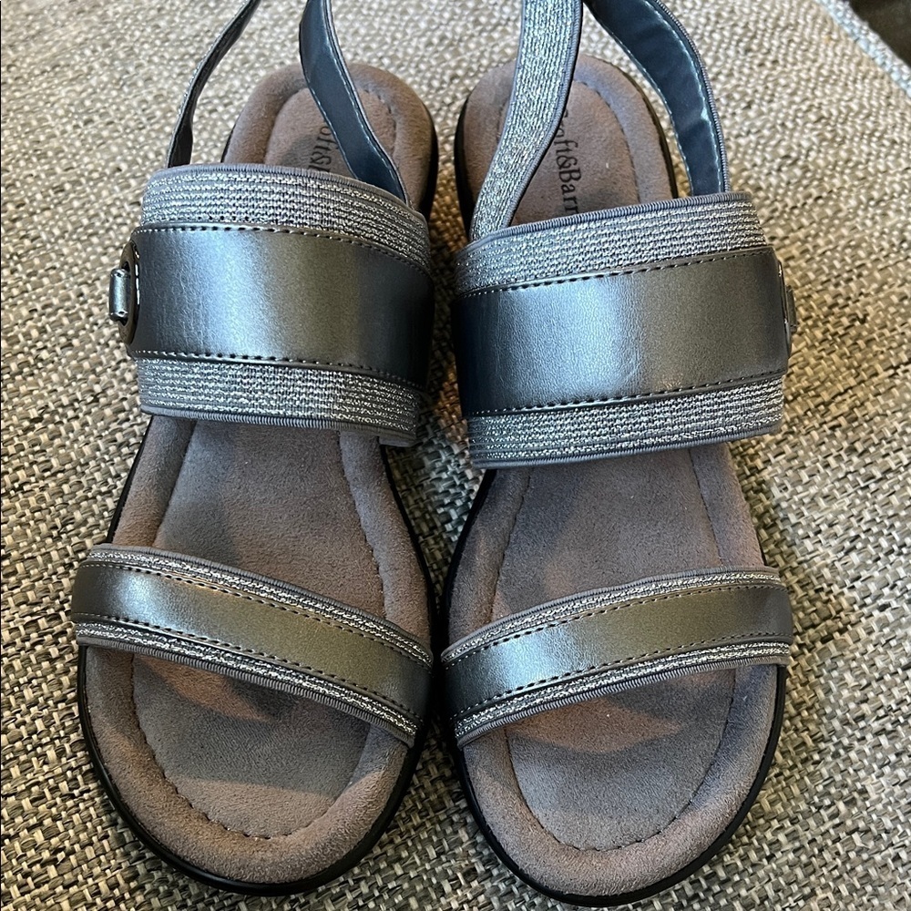 Croft & Barrow Silver Metallic Sandals NEW